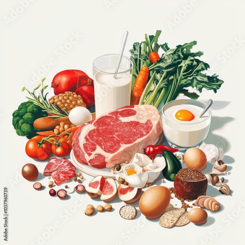 Fruits, vegetables, quality meat, egg, milk and selenium elements