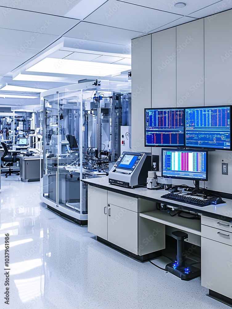 A high-tech facility where skilled technicians fine-tune instruments and analyze data on cutting-edge displays, exemplifying precision craftsmanship. A high-tech facility where skilled technicians fine-tune instruments and analyze data on cutting-edge displays, exemplifying precision craftsmanship.