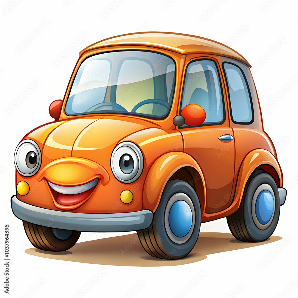 car-cartoon-on-white-background car-cartoon-on-white-background