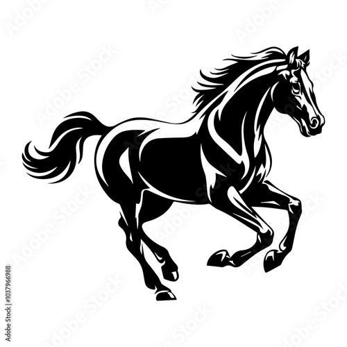 horse silhouette vector