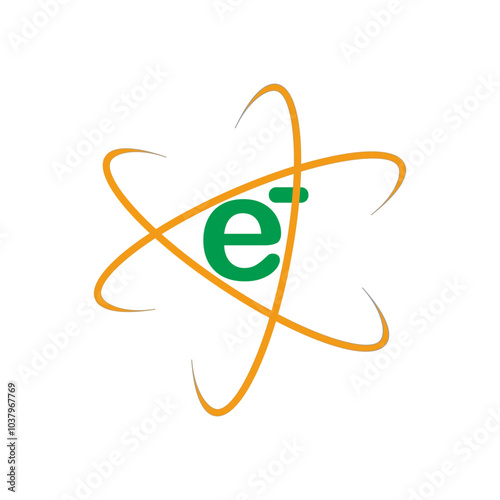 illustration of a atom electron vector logo