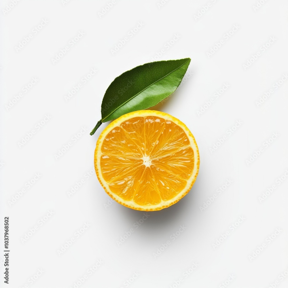 Lemon cut in half and leaves
Lemon cut in half and leaves