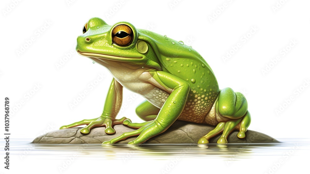 Fototapeta premium frog on white background 