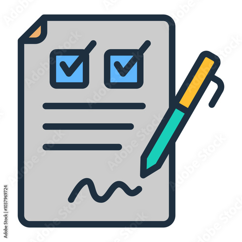 Contract Signing Icon