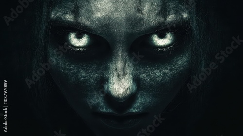 Evil Eyes  Horror  Creepy  Fear  Terror  Halloween  Dark  Face  Woman  Glowing   Scary