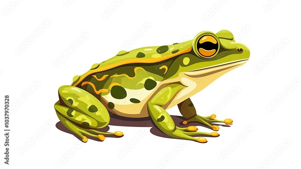 Fototapeta premium Frog logo design. Abstract drawing frog. Cute toad isolated. Vector illustration. isolate on white background