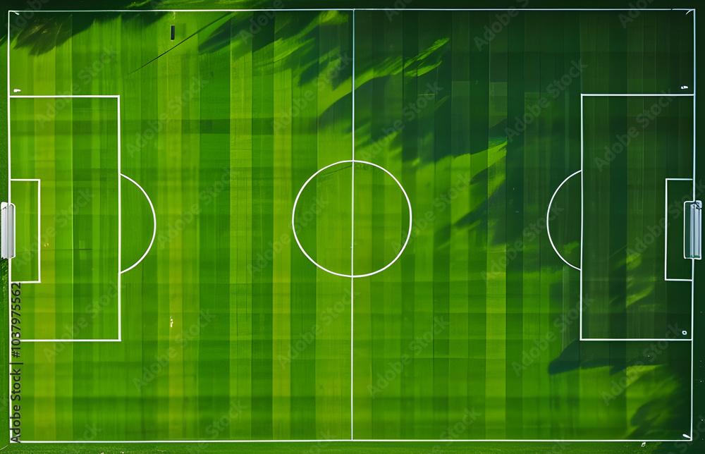 Top view or arial view of soccer football field Top view or arial view of soccer football field