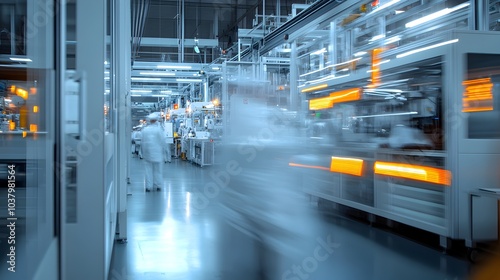 Blurred motion in automated industrial production facility