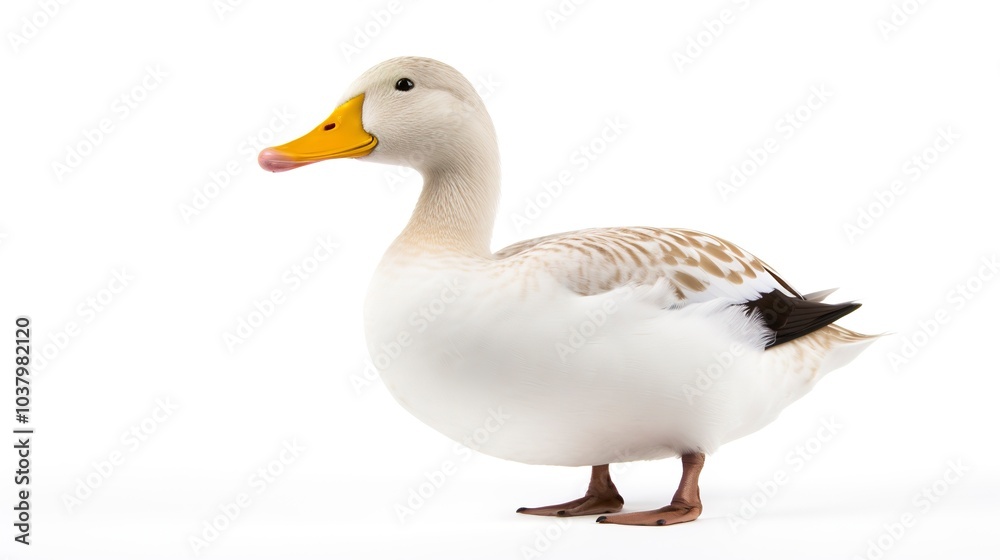 A duck isolated on white background. A duck isolated on white background.