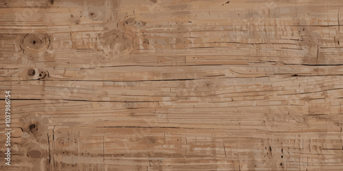Vintage brown wooden plank texture background. Light texture of wooden board.