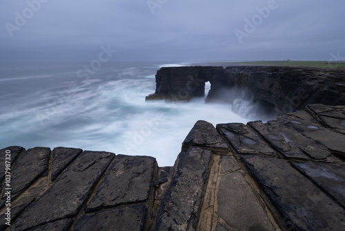 Natural sea arch, Westray, Orkney, Scotland