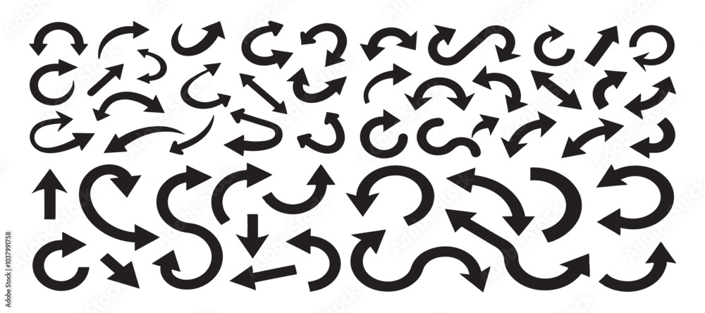 set of arrows icon vector illustration set of arrows icon vector illustration