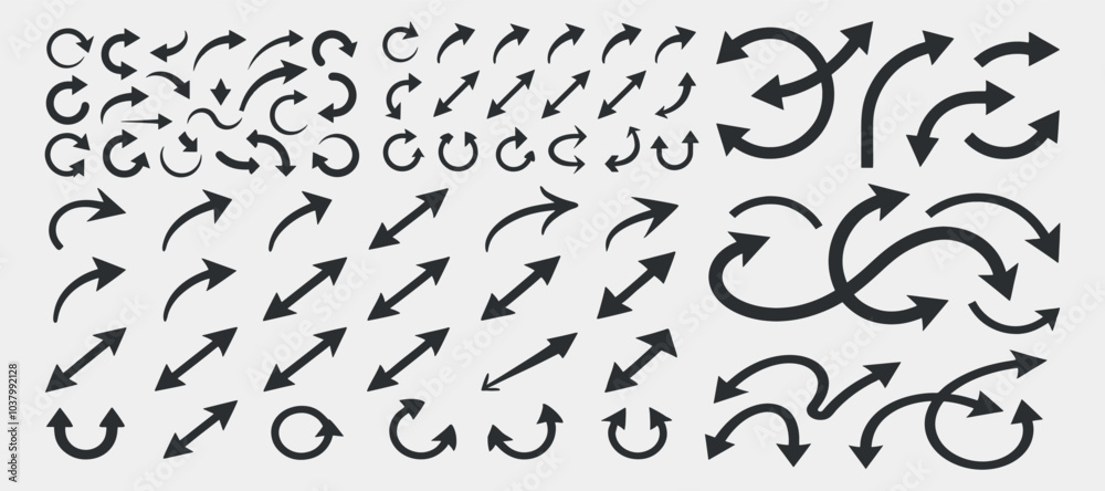 set of arrows icon vector illustration set of arrows icon vector illustration