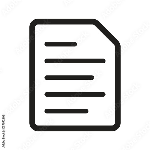 Document icon. Paperwork. Page icon