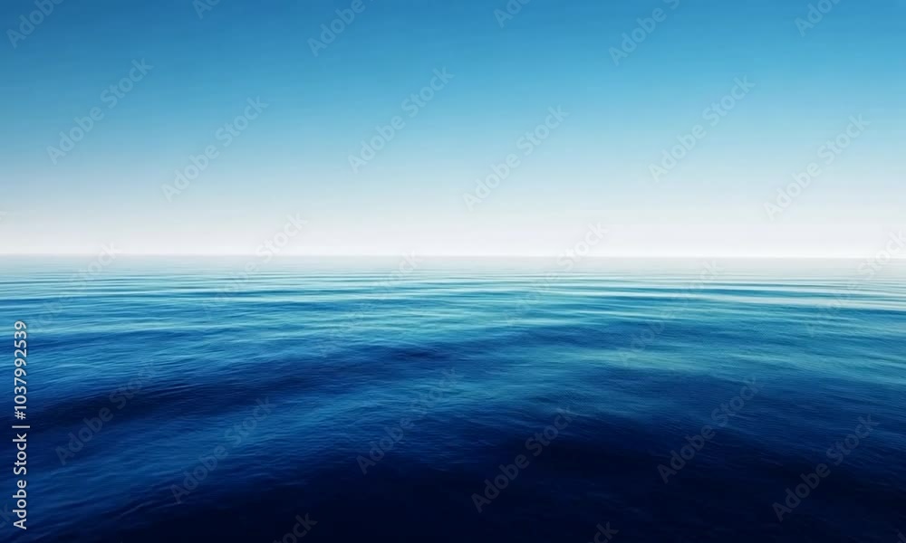 Blue ocean and sky with white clouds. Blue ocean and sky with white clouds.