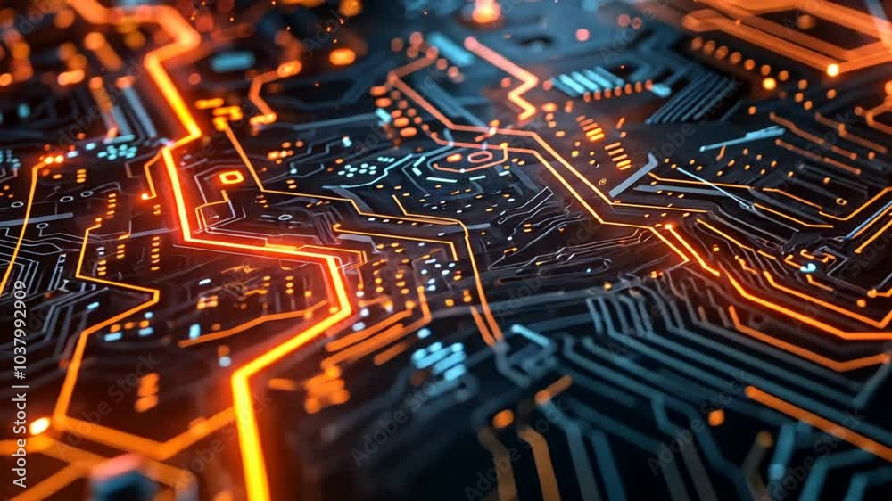 Abstract Technology Futuristic Sci-Fi Background. Concept of Future Technology. Abstract Technology Futuristic Sci-Fi Background. Concept of Future Technology.