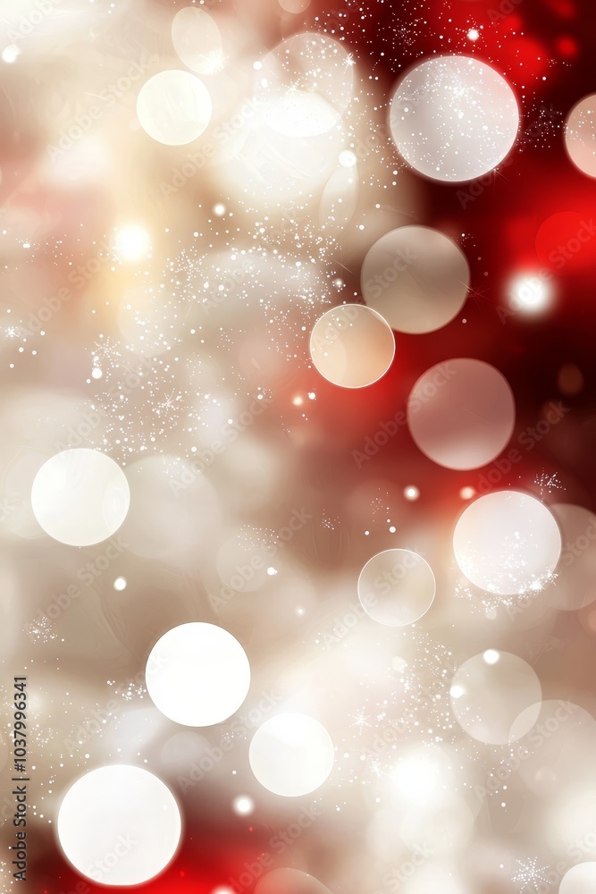 A red and white background with blurred circular lights, closely positioned to the image's left side A red and white background with blurred circular lights, closely positioned to the image's left side