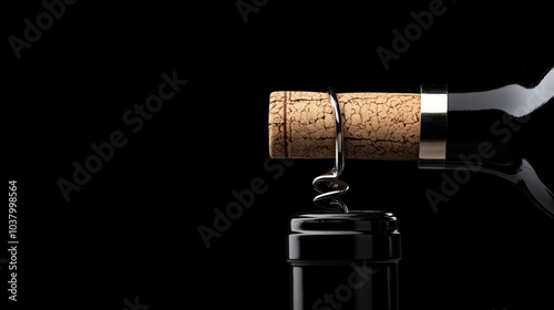 Wine Cork Remover on Dark Background