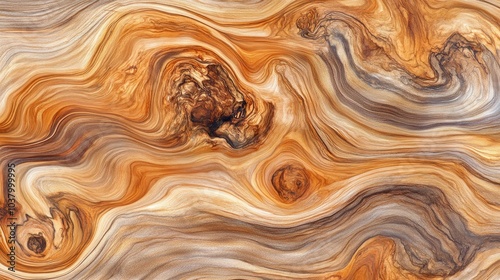 Abstract Swirling Patterns in Brown and Orange Tones