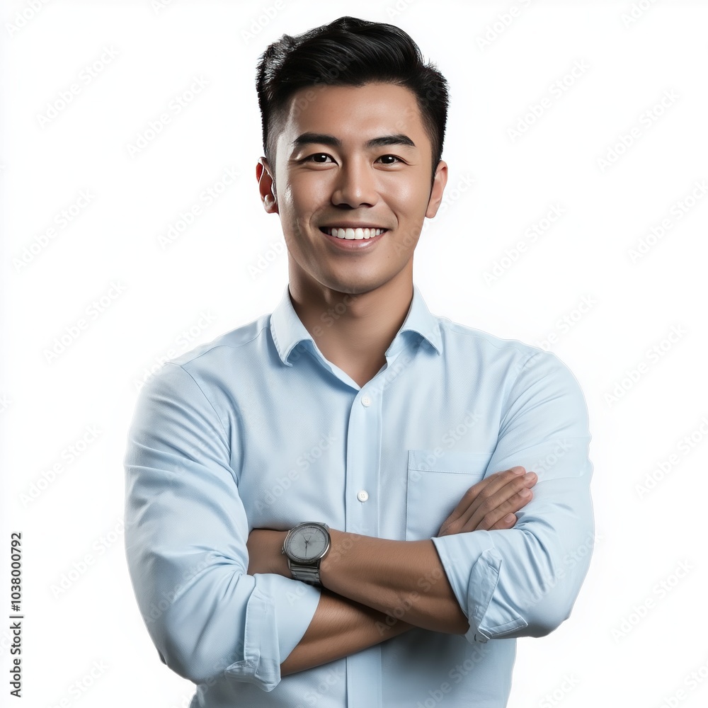 Professional Man with Confident Pose in Formal Shirt High-Quality Photo Professional Man with Confident Pose in Formal Shirt High-Quality Photo