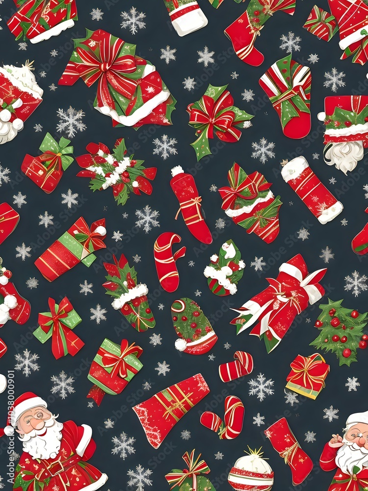 christmas seamlees pattern