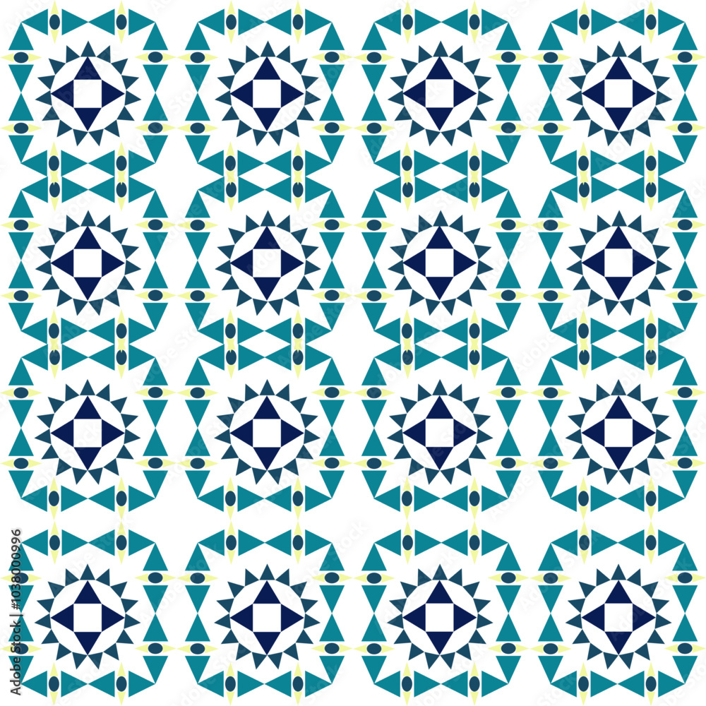 Green, blue, and white geometric vector patterns that are traditional, ethnic, Navajo, or Native American Indian. Design for clothing, curtains, carpets, sarongs, Hmong, and fabric edges.
Green, blue, and white geometric vector patterns that are traditional, ethnic, Navajo, or Native American Indian. Design for clothing, curtains, carpets, sarongs, Hmong, and fabric edges.