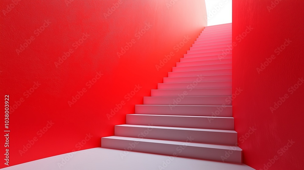Steps Leading Upwards in a Bright Space Steps Leading Upwards in a Bright Space