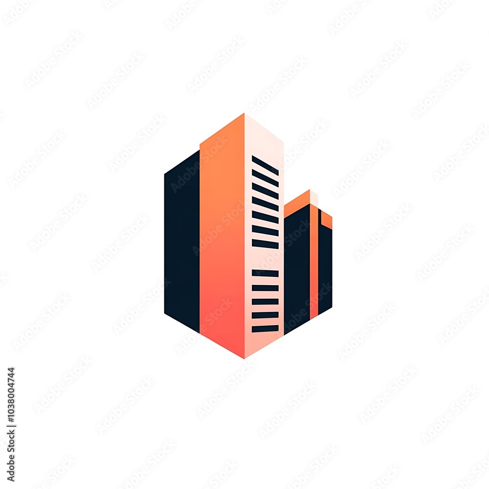 A stylized graphic representation of two modern buildings with a gradient color scheme. A stylized graphic representation of two modern buildings with a gradient color scheme.
