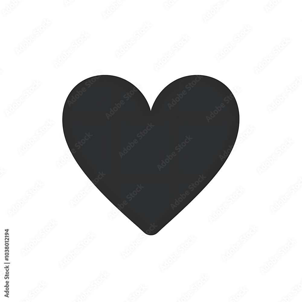 A simple black heart shape on a white background, symbolizing love or affection. A simple black heart shape on a white background, symbolizing love or affection.
