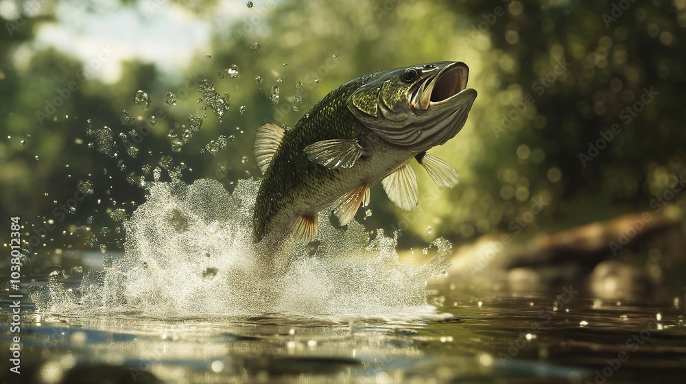 close up of a large mouth bass jumping out of the water close up of a large mouth bass jumping out of the water