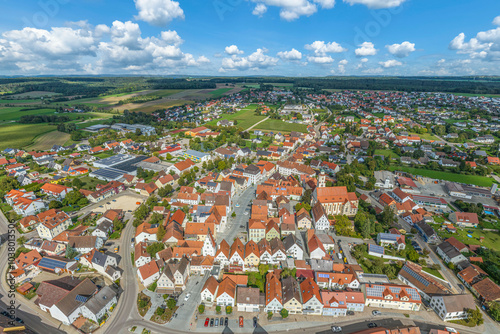 Ausblick auf Monheim in der Monheimer Alb im schwäbischen Kreis Donau-Ries photo