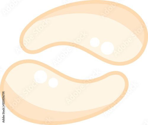 Two beige hydrogel eye patches are shown, promising relaxation and skin rejuvenation