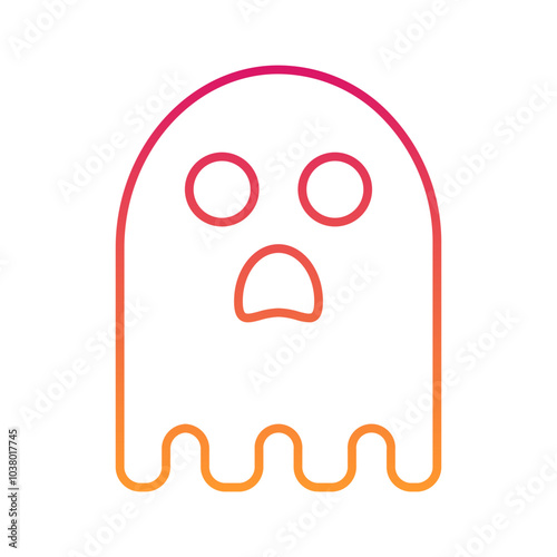 Ghost Halloween, horror, Mystery, and Scary Gradient Line Icon