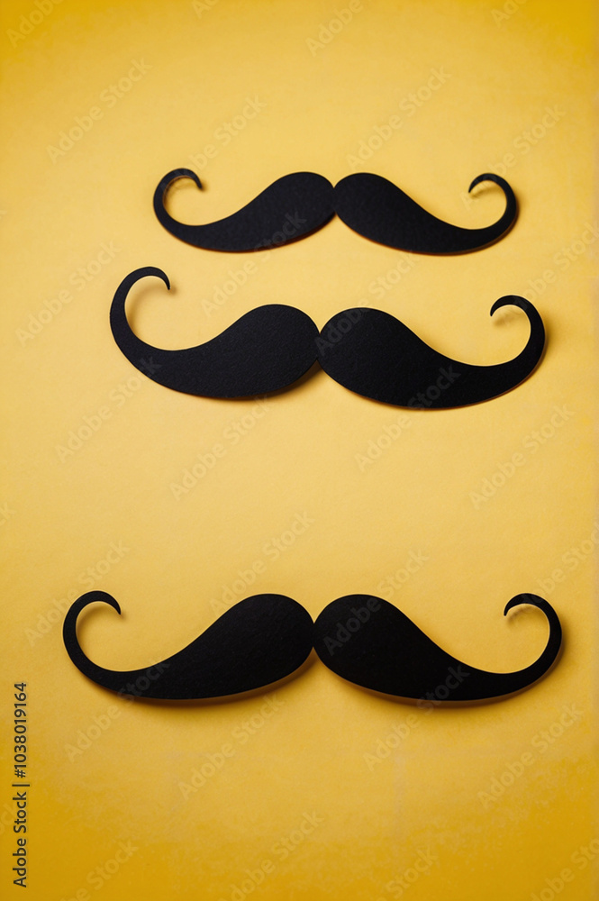 closeup of fancy artificial male moustache closeup of fancy artificial male moustache