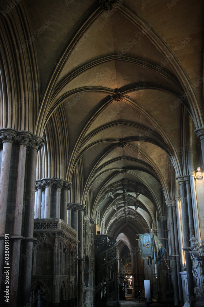 Fototapeta premium Inside the Ely Cathedral - The Cathedral Church of the Holy and Undivided Trinity of Ely - Principal church of the Diocese of Ely - Ely - Cambridgeshire - England - UK