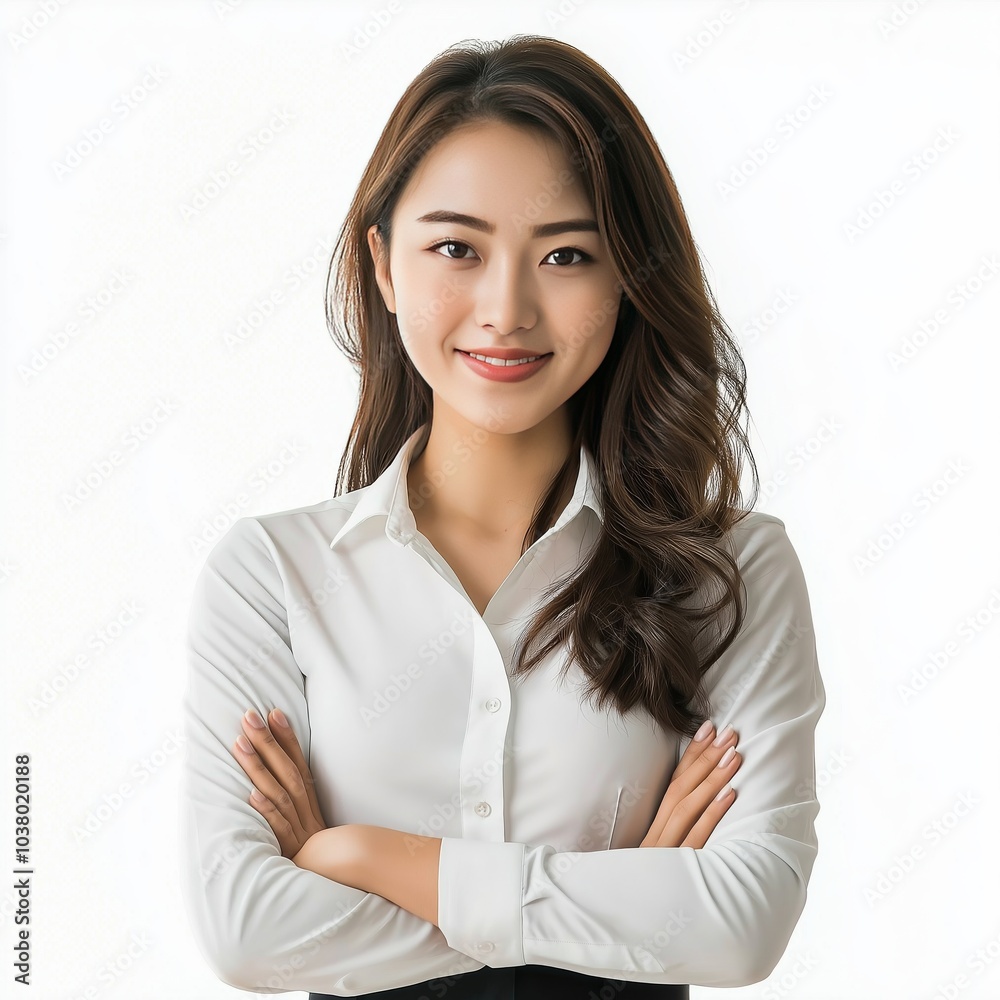 Professional Business Portrait of a Young Woman with Friendly Smile Professional Business Portrait of a Young Woman with Friendly Smile