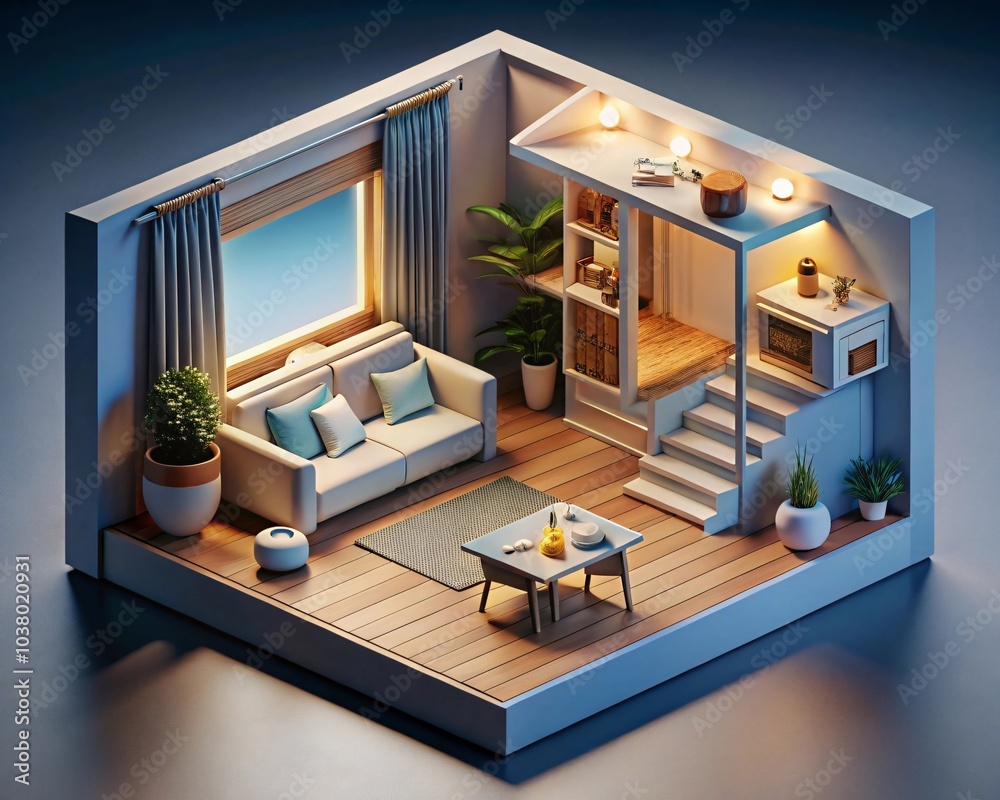 Olive Pink Isometric Cozy Cube: A Glimpse into a Messy Room Design Olive Pink Isometric Cozy Cube: A Glimpse into a Messy Room Design