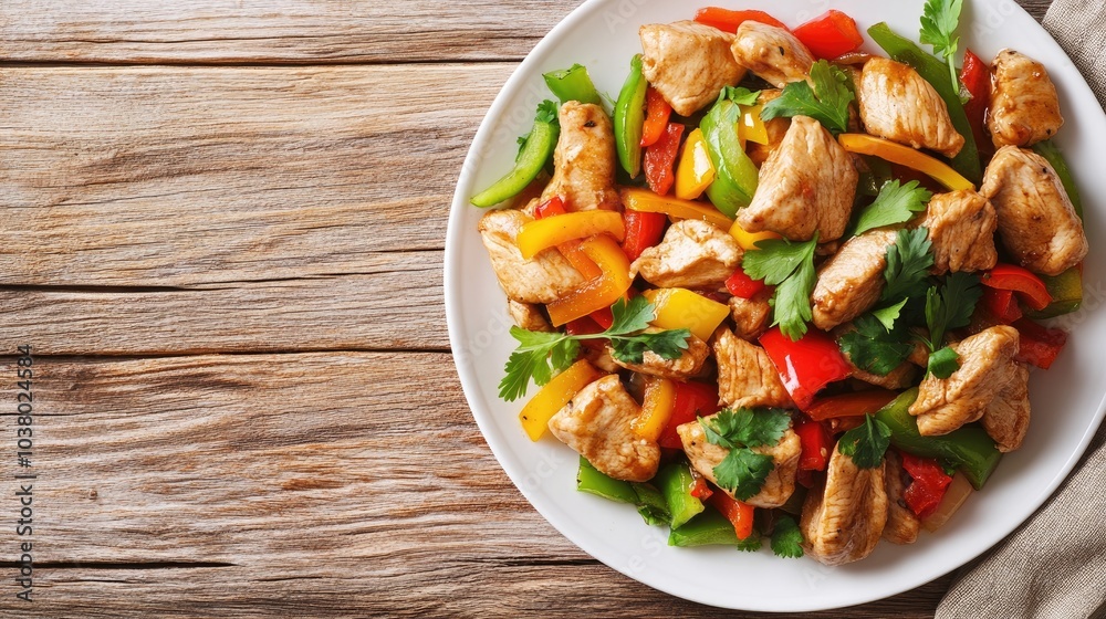 Colorful Chicken Stir-Fry with Fresh Vegetables Colorful Chicken Stir-Fry with Fresh Vegetables
