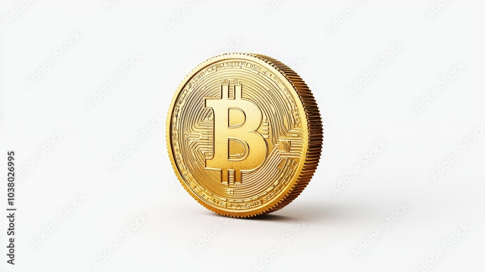 Bitcoin coin on white isolated background Bitcoin coin on white isolated background
