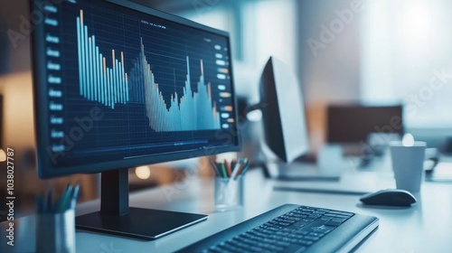 Data Analysis Workspace with Graphs and Charts