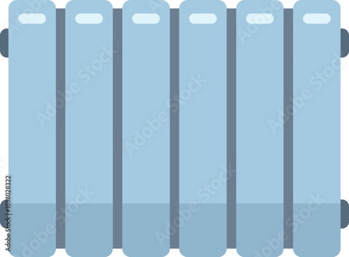 Heating radiator providing warmth in cold season, essential element of central heating system for comfortable living