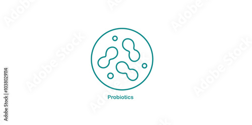 Probiotics Icon for Enhancing Gut Health and Digestion