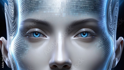 portrait of a woman with blue eyes