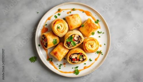 Zavyvantsi Ukrainian Meat Rolls with Vegetable and Mushroom Filling (Ukrainian Cuisine) photo