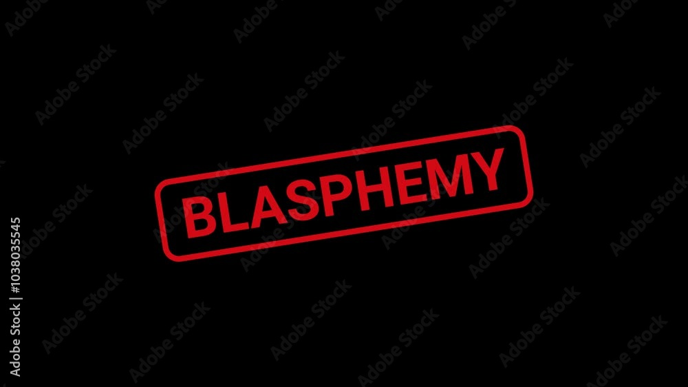 Blasphemy Text Stamp animation Blasphemy Text Stamp animation