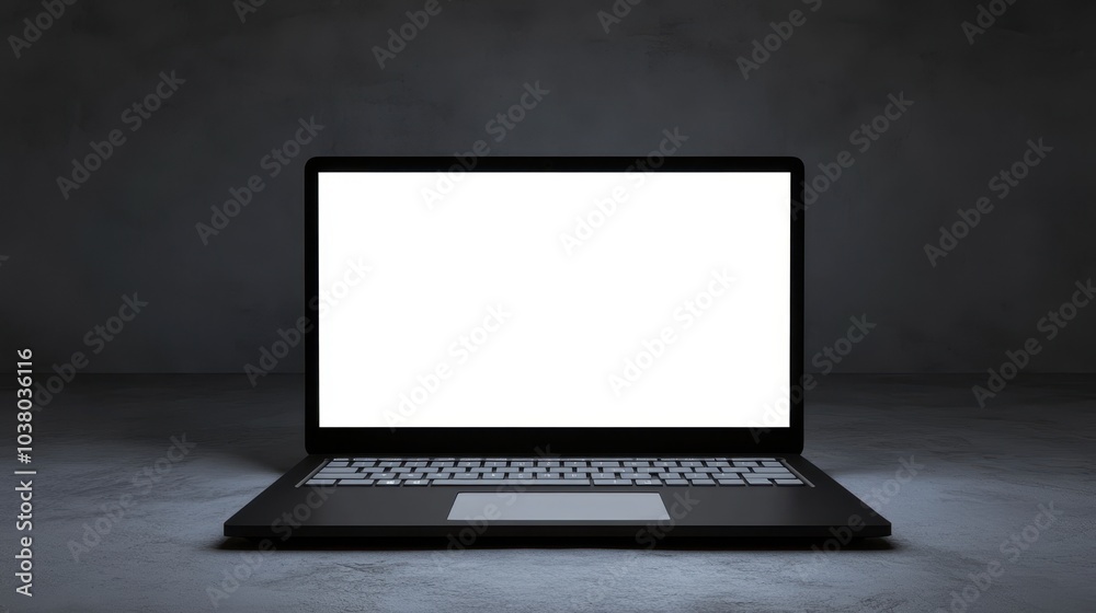 The Laptop with Blank Screen The Laptop with Blank Screen
