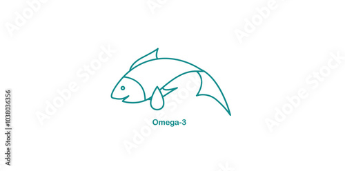 Omega 3 Icon for Heart and Brain Health Benefits