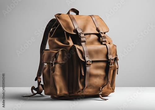 The backpack is on a white background.