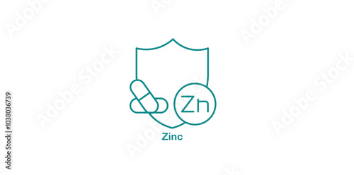 Zinc Icon Highlighting Essential Mineral for Immunity