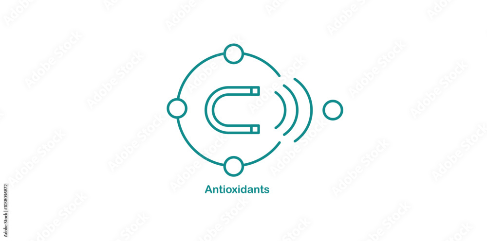 Antioxidants Icon for Free Radical Protection Antioxidants Icon for Free Radical Protection